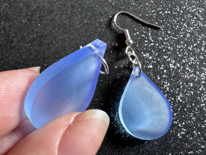 Rain Earrings: Laser Cut Acrylic Raindrops, Rain Drops, Drop, Tear, Stormy Weather, Raining, Rain Storm, Cold, Best Gifts for Her/Him/Them