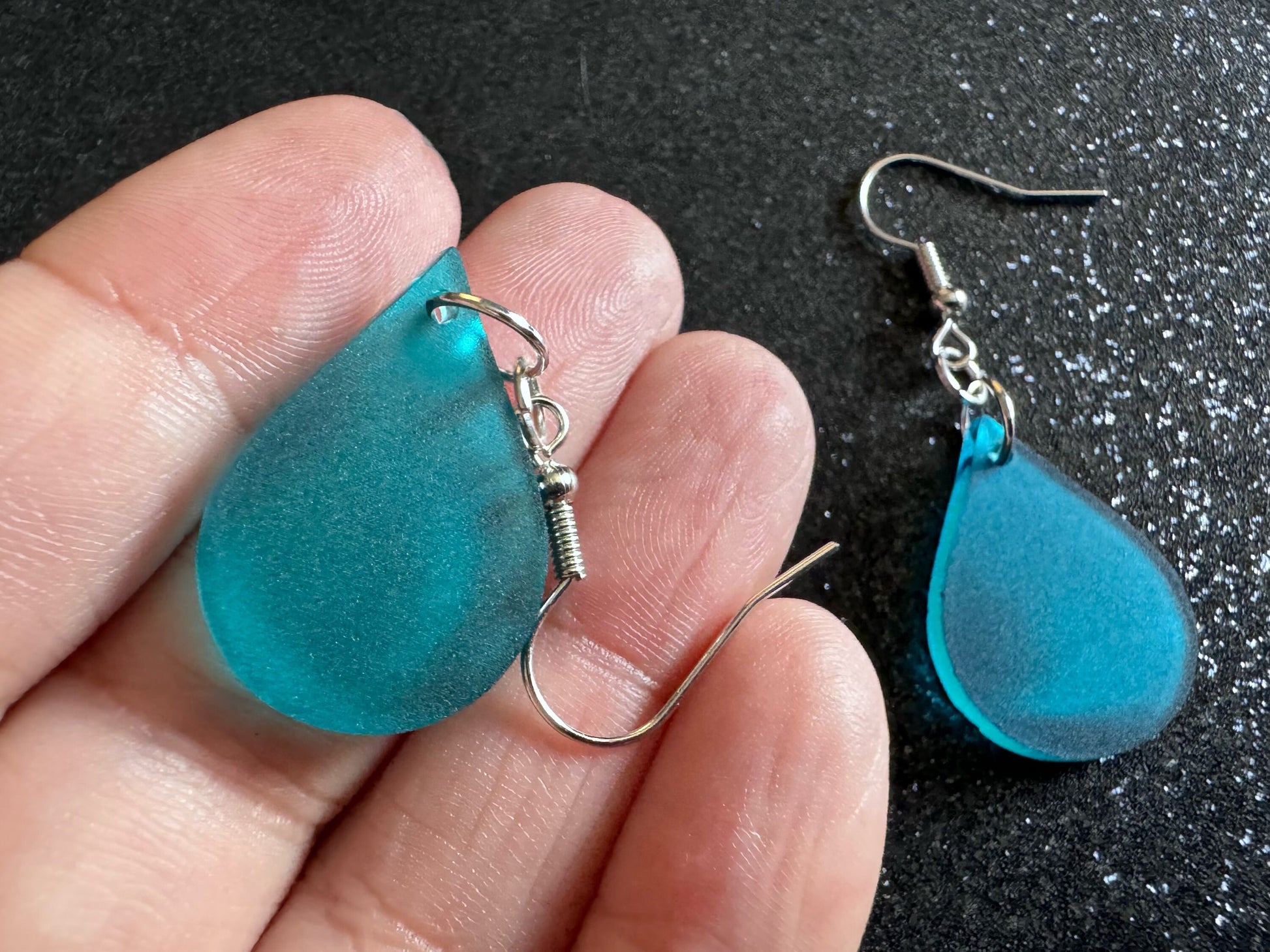 Rain Earrings: Laser Cut Acrylic Raindrops, Rain Drops, Drop, Tear, Stormy Weather, Raining, Rain Storm, Cold, Best Gifts for Her/Him/Them