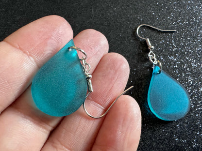 Rain Earrings: Laser Cut Acrylic Raindrops, Rain Drops, Drop, Tear, Stormy Weather, Raining, Rain Storm, Cold, Best Gifts for Her/Him/Them
