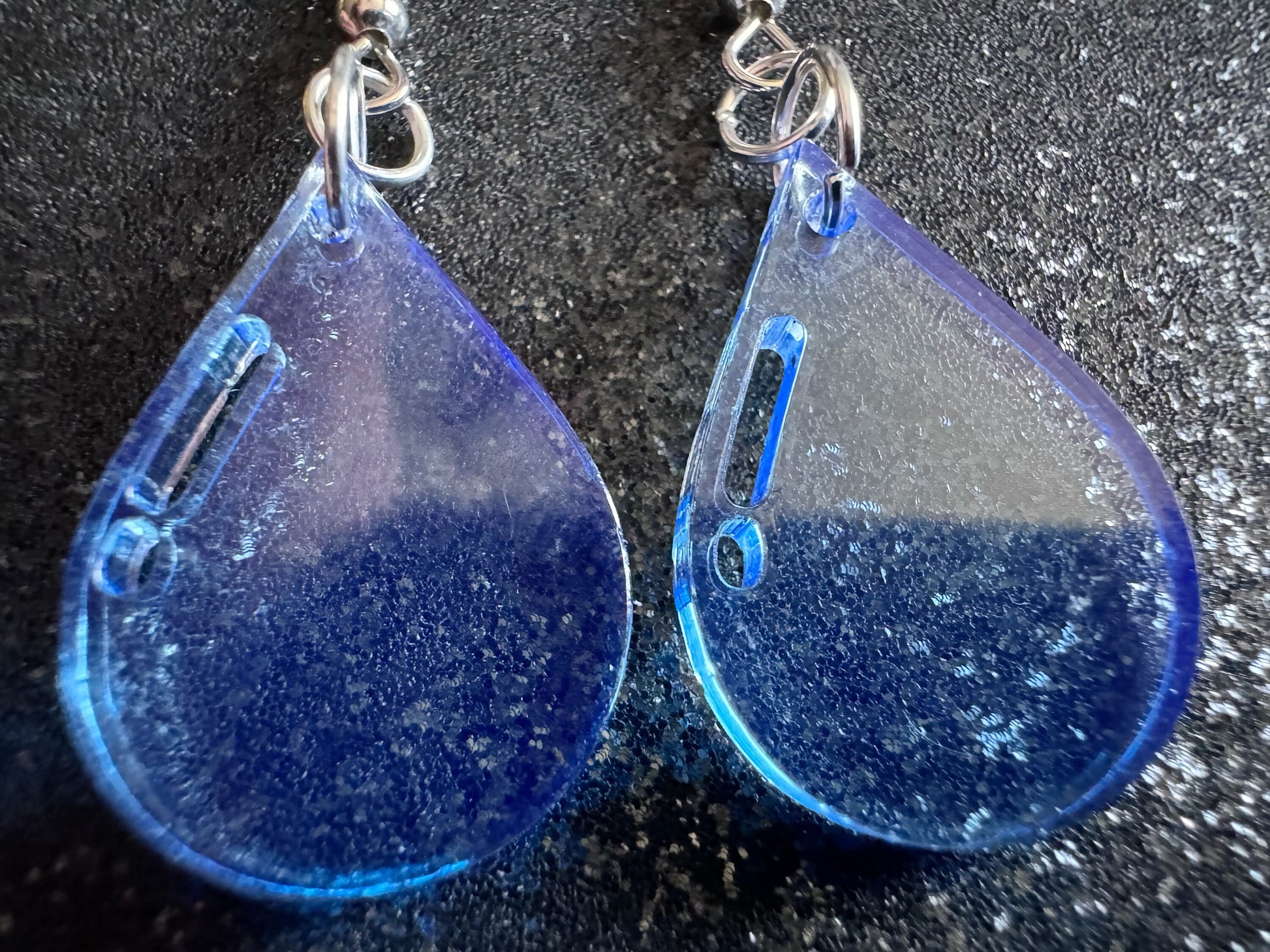 Rain Earrings: Laser Cut Acrylic Raindrops, Rain Drops, Drop, Tear, Stormy Weather, Raining, Rain Storm, Cold, Best Gifts for Her/Him/Them