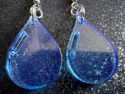Rain Earrings: Laser Cut Acrylic Raindrops, Rain Drops, Drop, Tear, Stormy Weather, Raining, Rain Storm, Cold, Best Gifts for Her/Him/Them