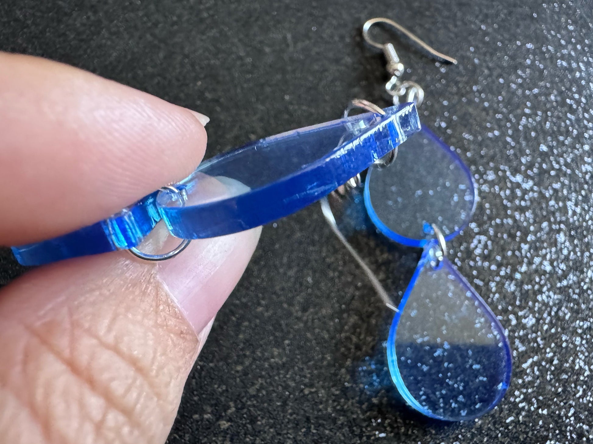 Rain Earrings: Laser Cut Acrylic Raindrops, Rain Drops, Drop, Tear, Stormy Weather, Raining, Rain Storm, Cold, Best Gifts for Her/Him/Them