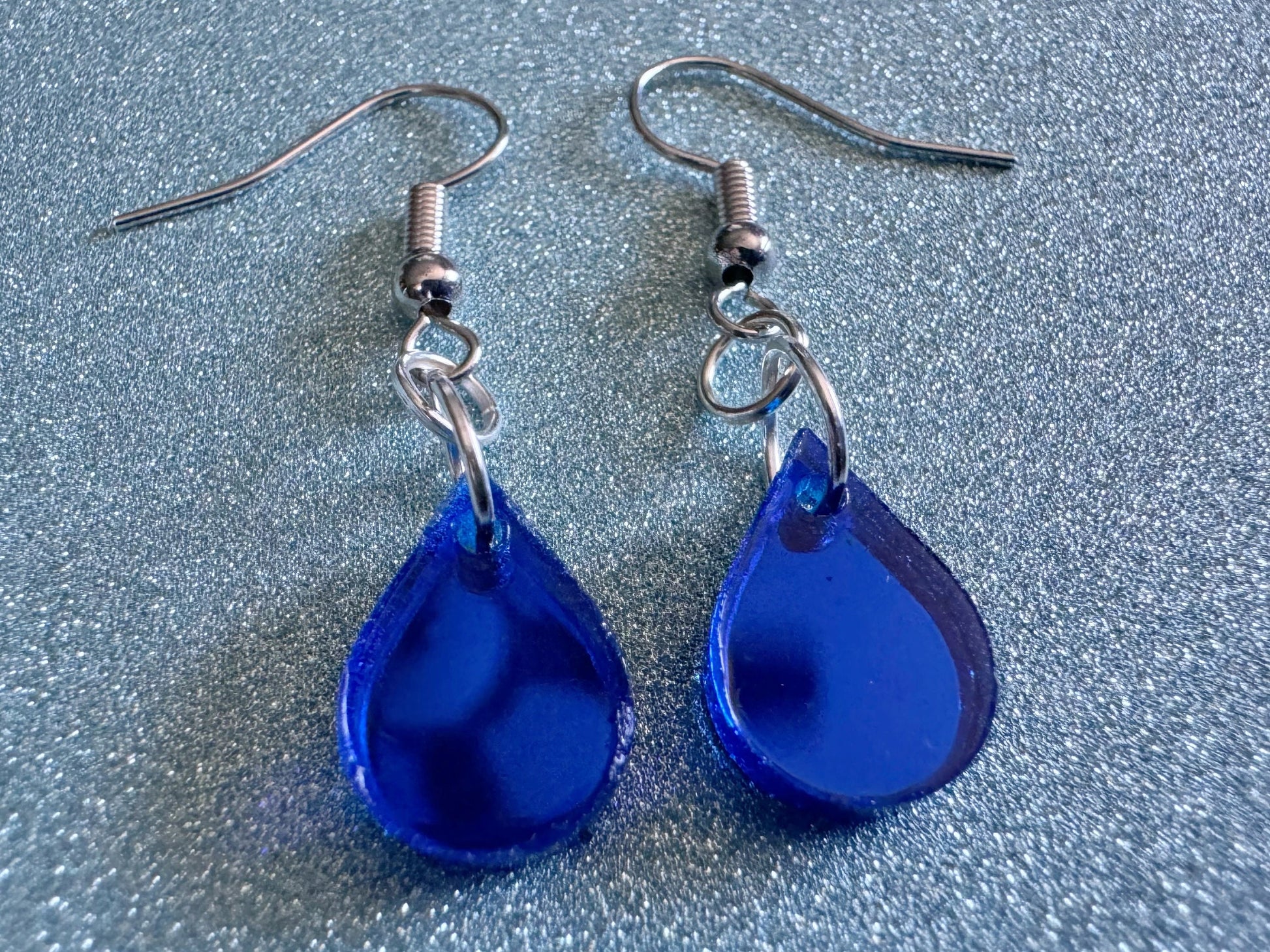 Rain Earrings: Laser Cut Acrylic Raindrops, Rain Drops, Drop, Tear, Stormy Weather, Raining, Rain Storm, Cold, Best Gifts for Her/Him/Them