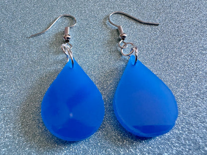 Rain Earrings: Laser Cut Acrylic Raindrops, Rain Drops, Drop, Tear, Stormy Weather, Raining, Rain Storm, Cold, Best Gifts for Her/Him/Them