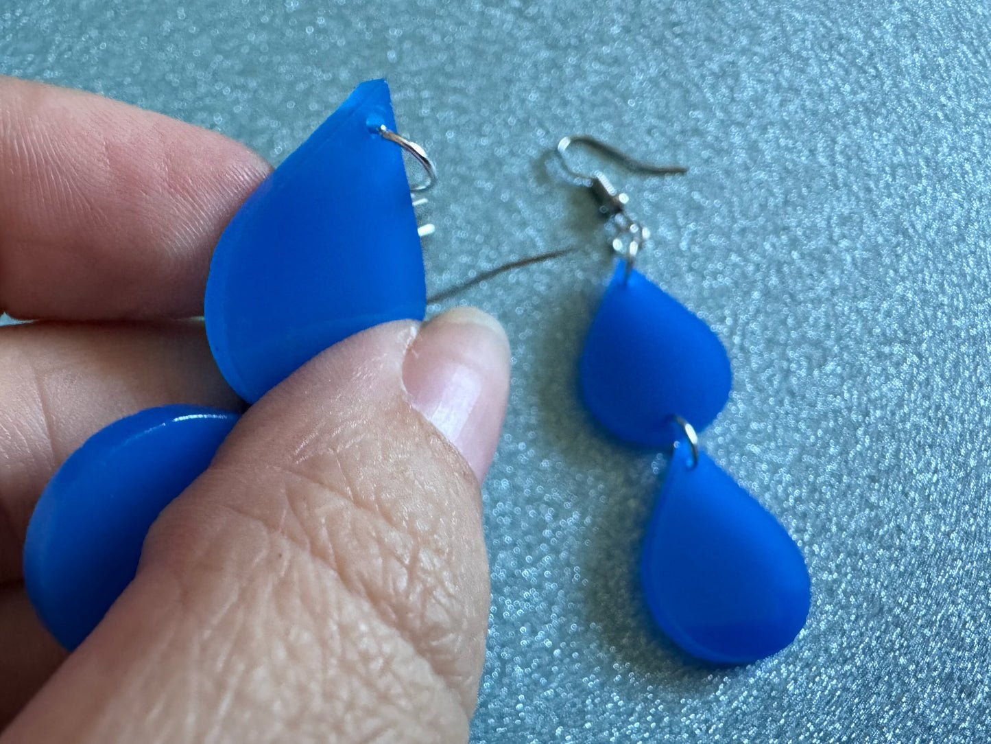 Rain Earrings: Laser Cut Acrylic Raindrops, Rain Drops, Drop, Tear, Stormy Weather, Raining, Rain Storm, Cold, Best Gifts for Her/Him/Them