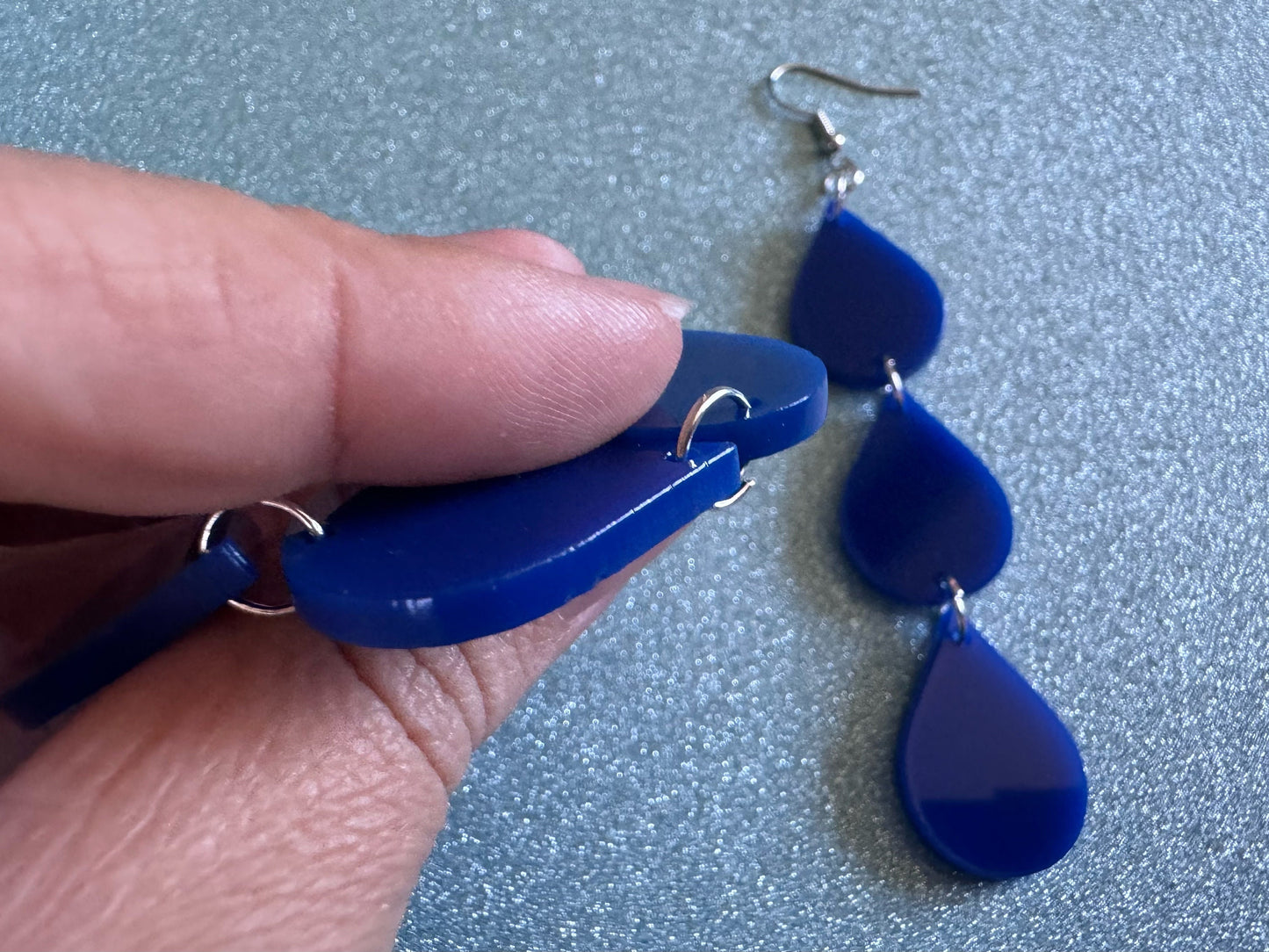 Rain Earrings: Laser Cut Acrylic Raindrops, Rain Drops, Drop, Tear, Stormy Weather, Raining, Rain Storm, Cold, Best Gifts for Her/Him/Them