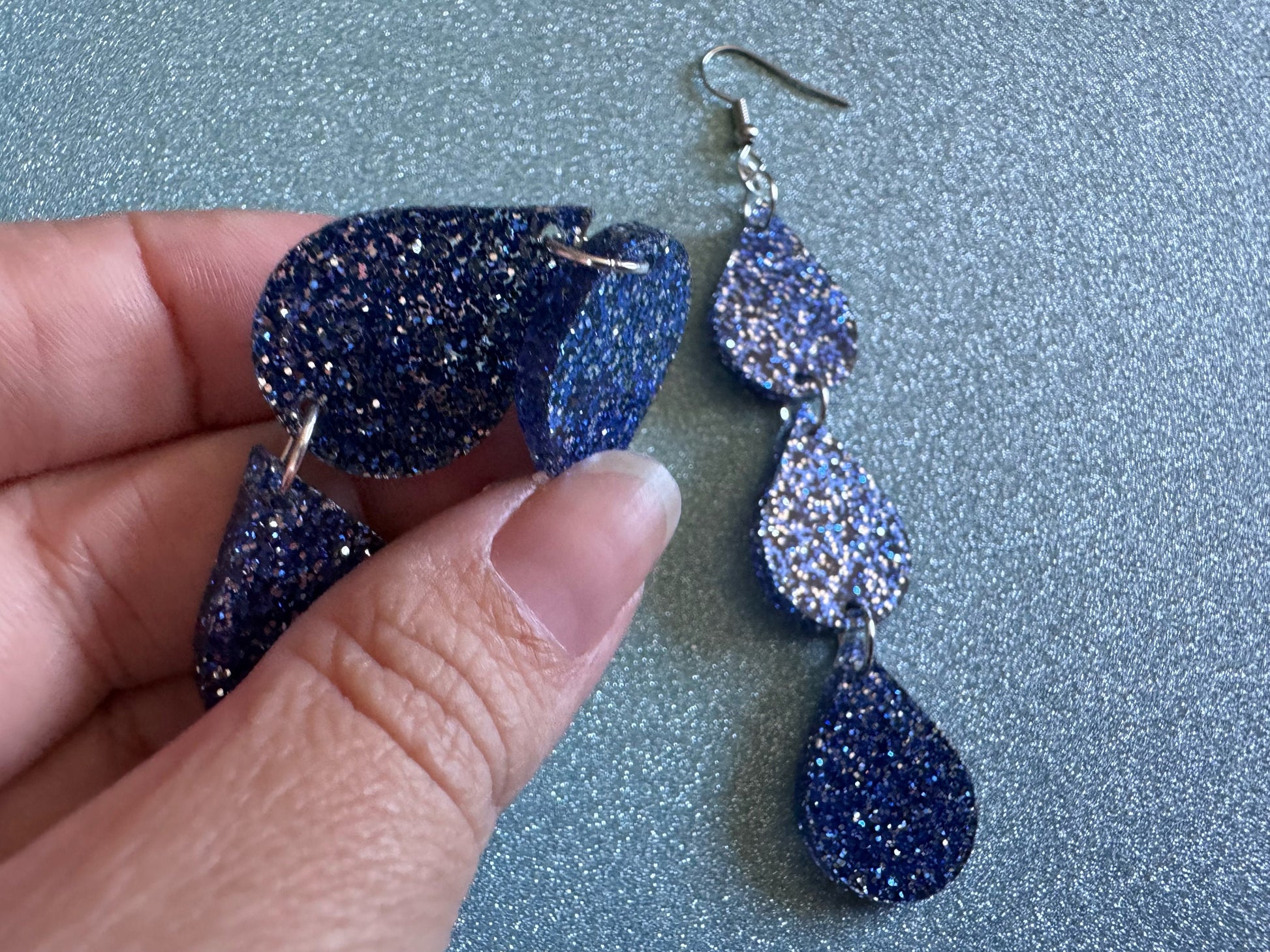 Rain Earrings: Laser Cut Acrylic Raindrops, Rain Drops, Drop, Tear, Stormy Weather, Raining, Rain Storm, Cold, Best Gifts for Her/Him/Them