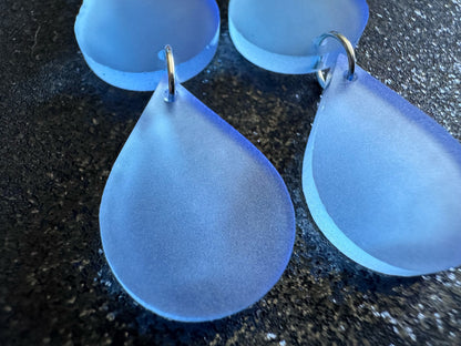 Rain Earrings: Laser Cut Acrylic Raindrops, Rain Drops, Drop, Tear, Stormy Weather, Raining, Rain Storm, Cold, Best Gifts for Her/Him/Them