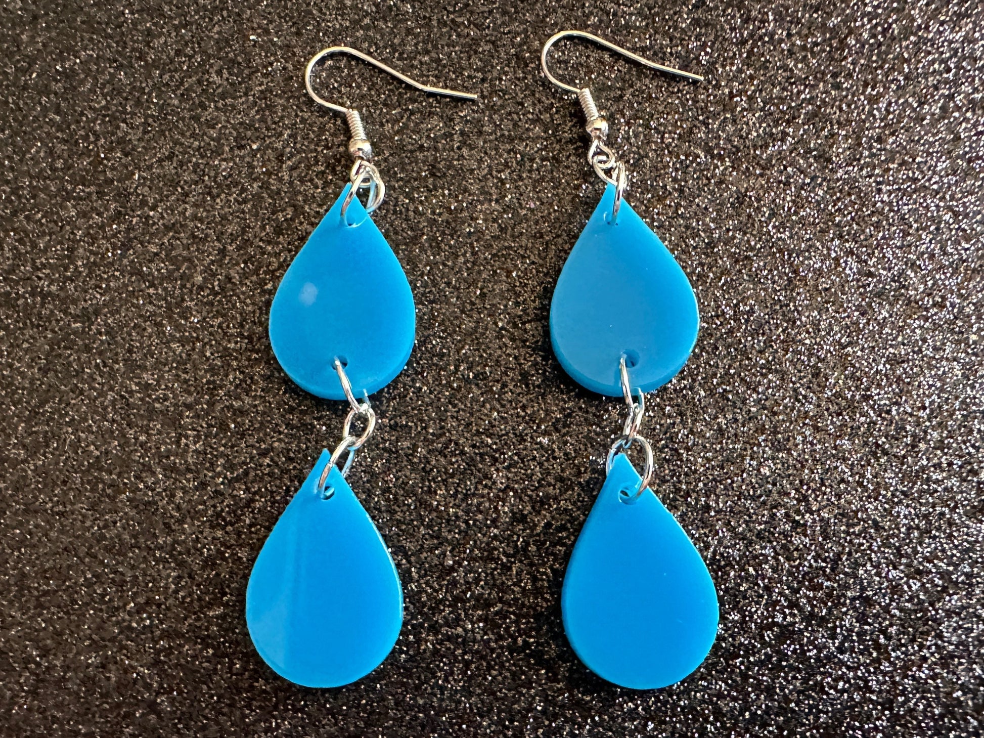 Rain Earrings: Laser Cut Acrylic Raindrops, Rain Drops, Drop, Tear, Stormy Weather, Raining, Rain Storm, Cold, Best Gifts for Her/Him/Them