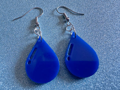 Rain Earrings: Laser Cut Acrylic Raindrops, Rain Drops, Drop, Tear, Stormy Weather, Raining, Rain Storm, Cold, Best Gifts for Her/Him/Them