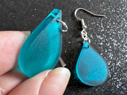 Rain Earrings: Laser Cut Acrylic Raindrops, Rain Drops, Drop, Tear, Stormy Weather, Raining, Rain Storm, Cold, Best Gifts for Her/Him/Them