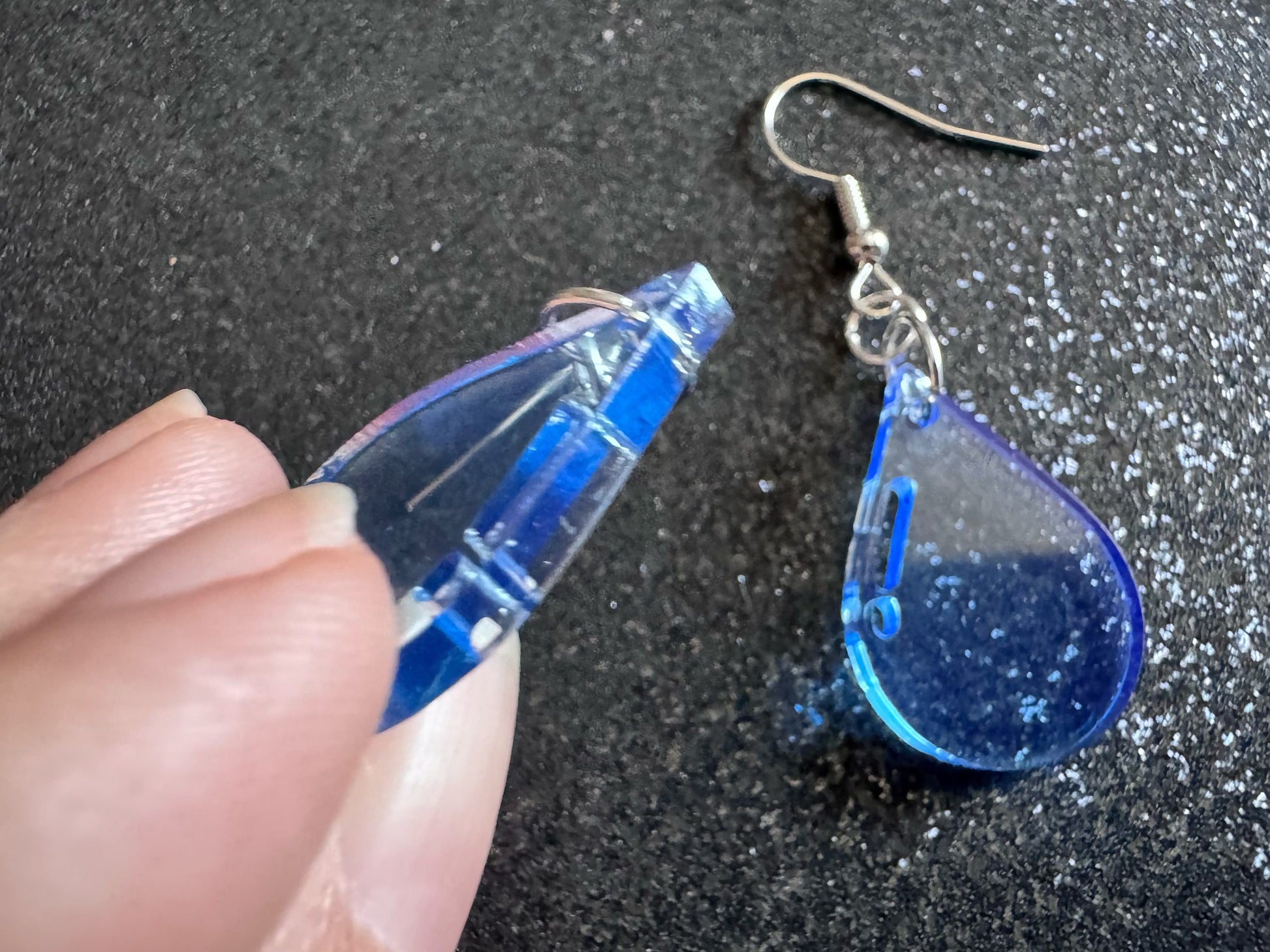 Rain Earrings: Laser Cut Acrylic Raindrops, Rain Drops, Drop, Tear, Stormy Weather, Raining, Rain Storm, Cold, Best Gifts for Her/Him/Them