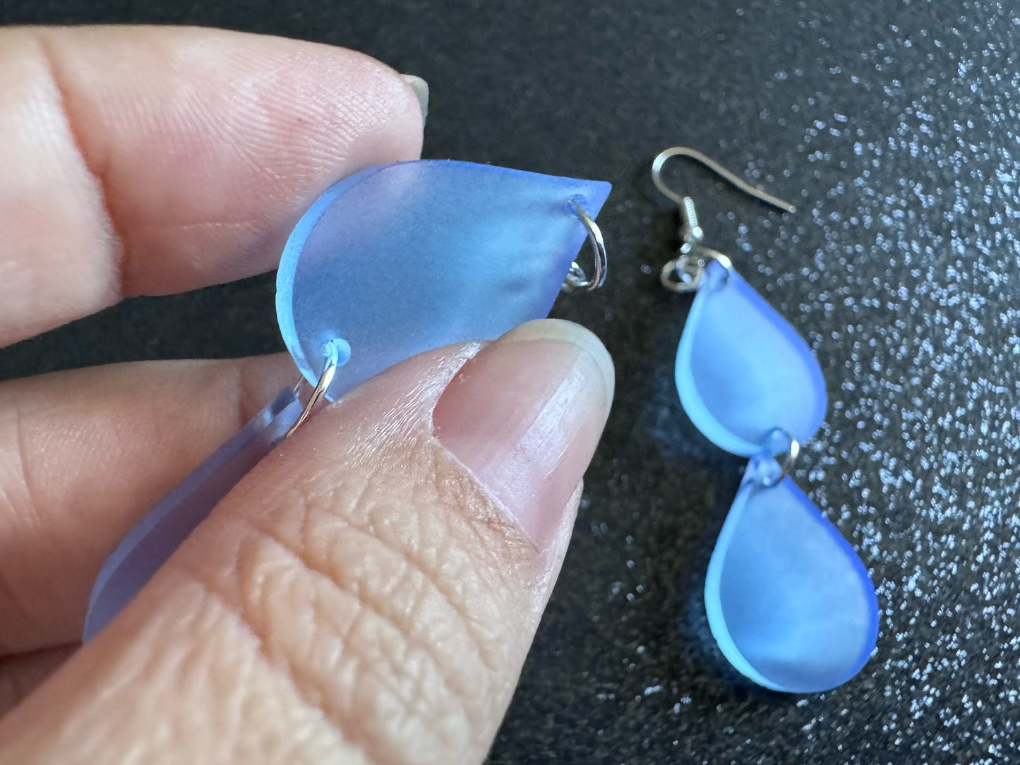 Rain Earrings: Laser Cut Acrylic Raindrops, Rain Drops, Drop, Tear, Stormy Weather, Raining, Rain Storm, Cold, Best Gifts for Her/Him/Them