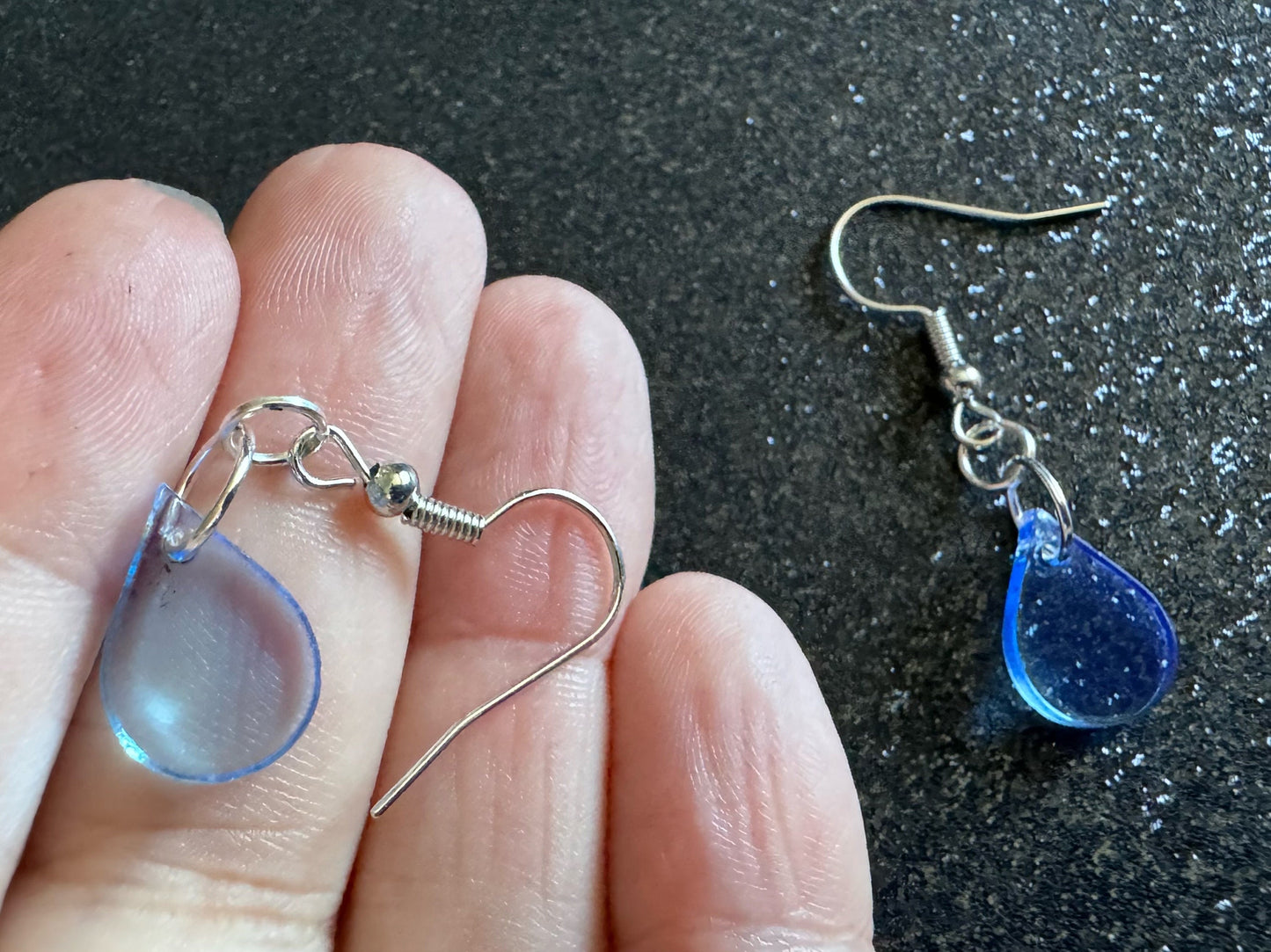 Rain Earrings: Laser Cut Acrylic Raindrops, Rain Drops, Drop, Tear, Stormy Weather, Raining, Rain Storm, Cold, Best Gifts for Her/Him/Them