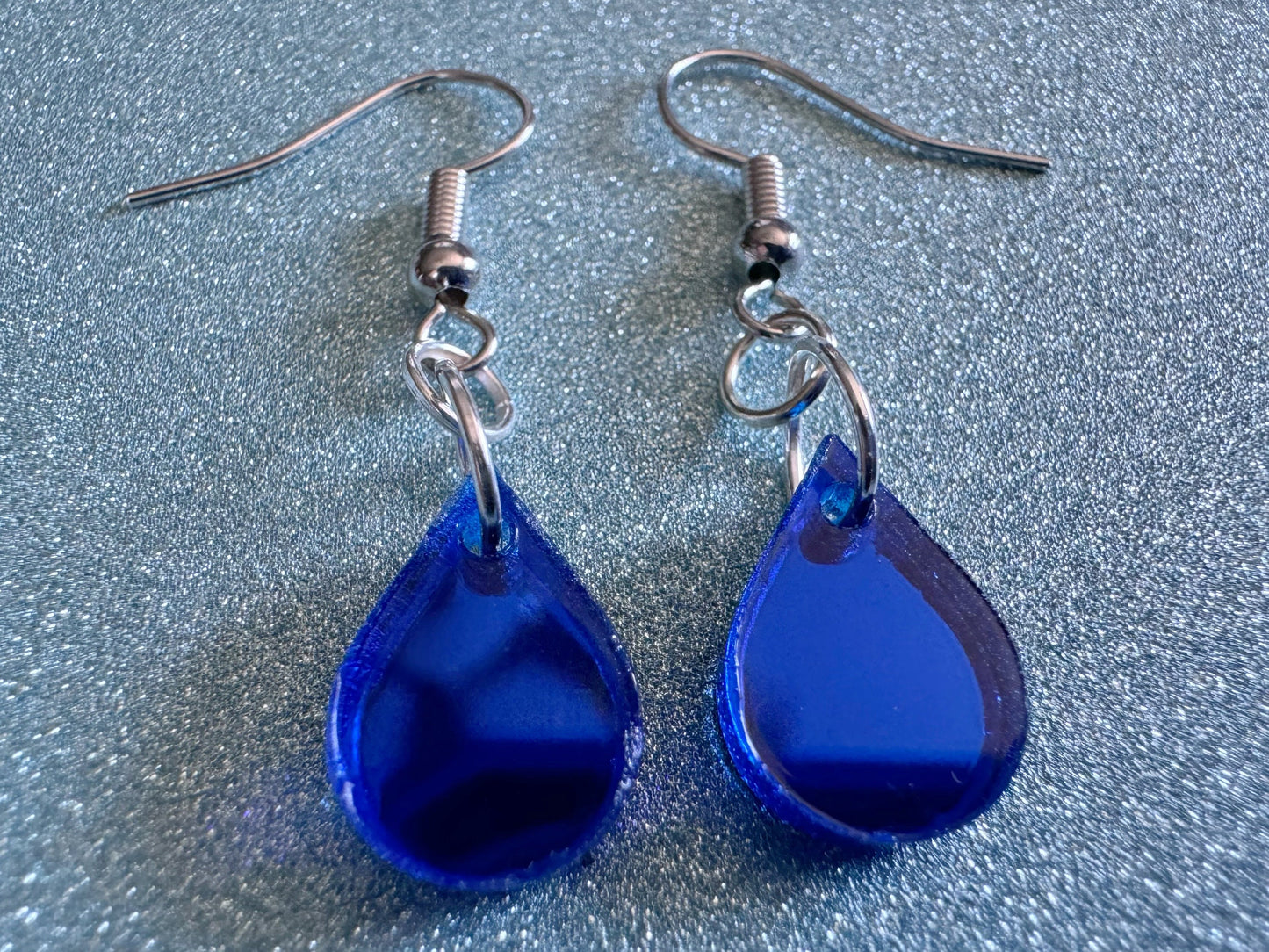 Rain Earrings: Laser Cut Acrylic Raindrops, Rain Drops, Drop, Tear, Stormy Weather, Raining, Rain Storm, Cold, Best Gifts for Her/Him/Them