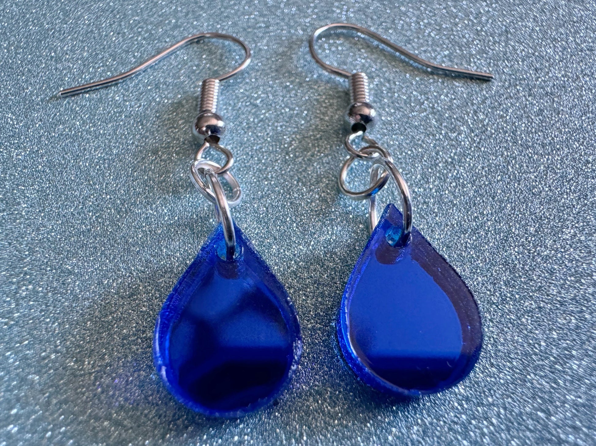 Rain Earrings: Laser Cut Acrylic Raindrops, Rain Drops, Drop, Tear, Stormy Weather, Raining, Rain Storm, Cold, Best Gifts for Her/Him/Them