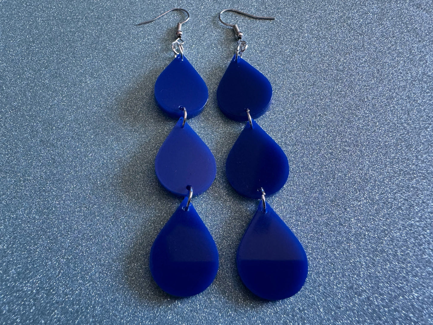 Rain Earrings: Laser Cut Acrylic Raindrops, Rain Drops, Drop, Tear, Stormy Weather, Raining, Rain Storm, Cold, Best Gifts for Her/Him/Them