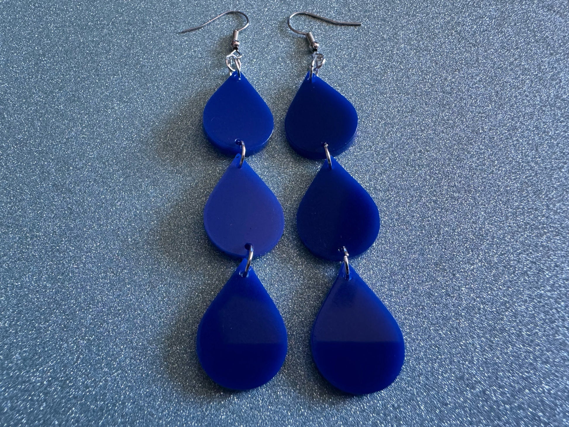 Rain Earrings: Laser Cut Acrylic Raindrops, Rain Drops, Drop, Tear, Stormy Weather, Raining, Rain Storm, Cold, Best Gifts for Her/Him/Them