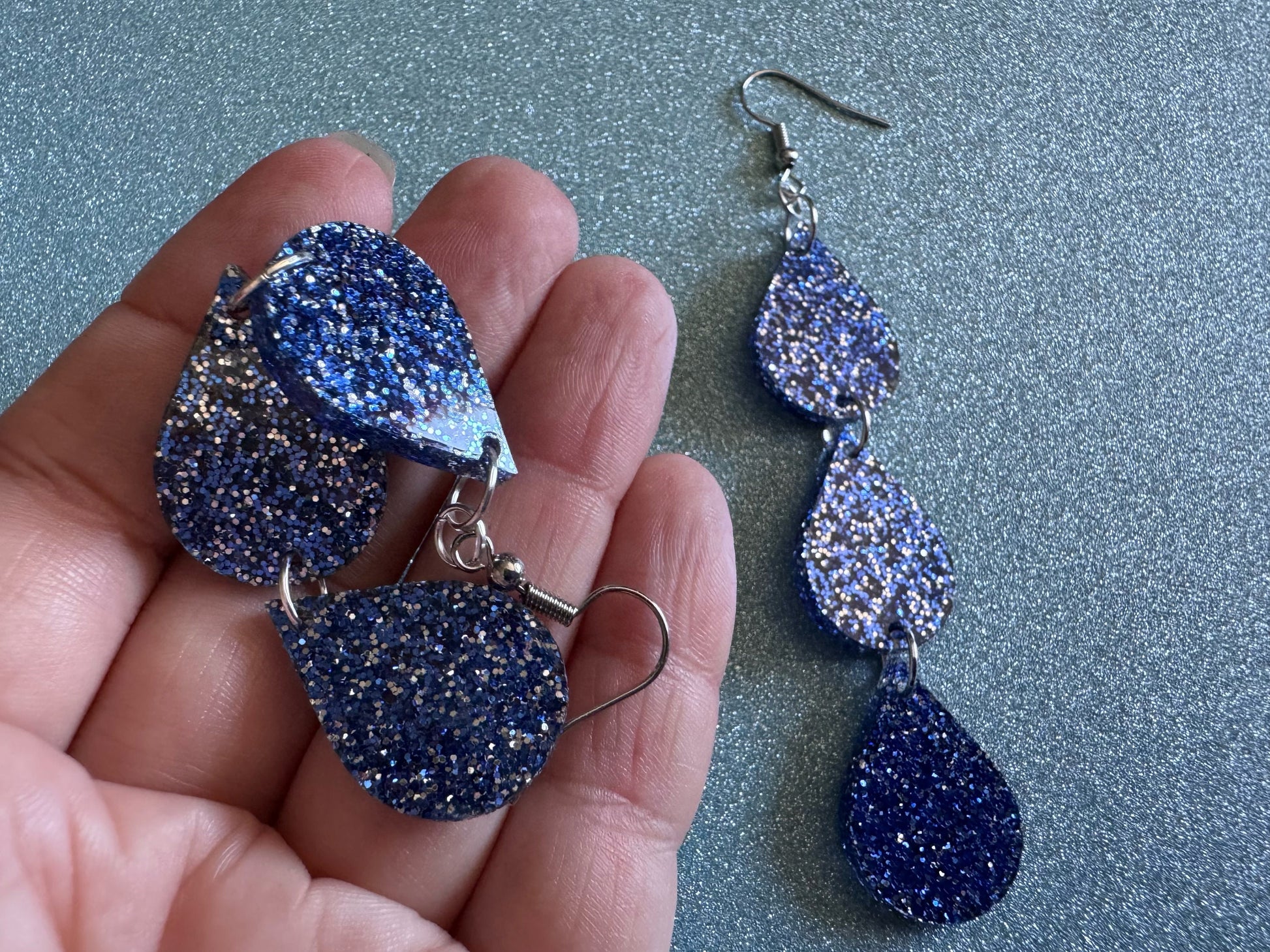 Rain Earrings: Laser Cut Acrylic Raindrops, Rain Drops, Drop, Tear, Stormy Weather, Raining, Rain Storm, Cold, Best Gifts for Her/Him/Them