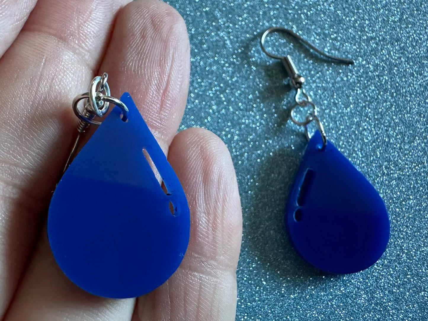 Rain Earrings: Laser Cut Acrylic Raindrops, Rain Drops, Drop, Tear, Stormy Weather, Raining, Rain Storm, Cold, Best Gifts for Her/Him/Them