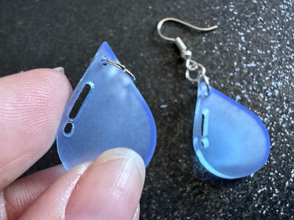 Rain Earrings: Laser Cut Acrylic Raindrops, Rain Drops, Drop, Tear, Stormy Weather, Raining, Rain Storm, Cold, Best Gifts for Her/Him/Them