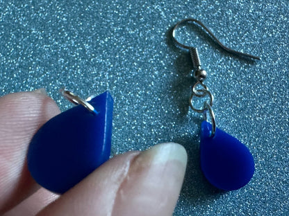 Rain Earrings: Laser Cut Acrylic Raindrops, Rain Drops, Drop, Tear, Stormy Weather, Raining, Rain Storm, Cold, Best Gifts for Her/Him/Them