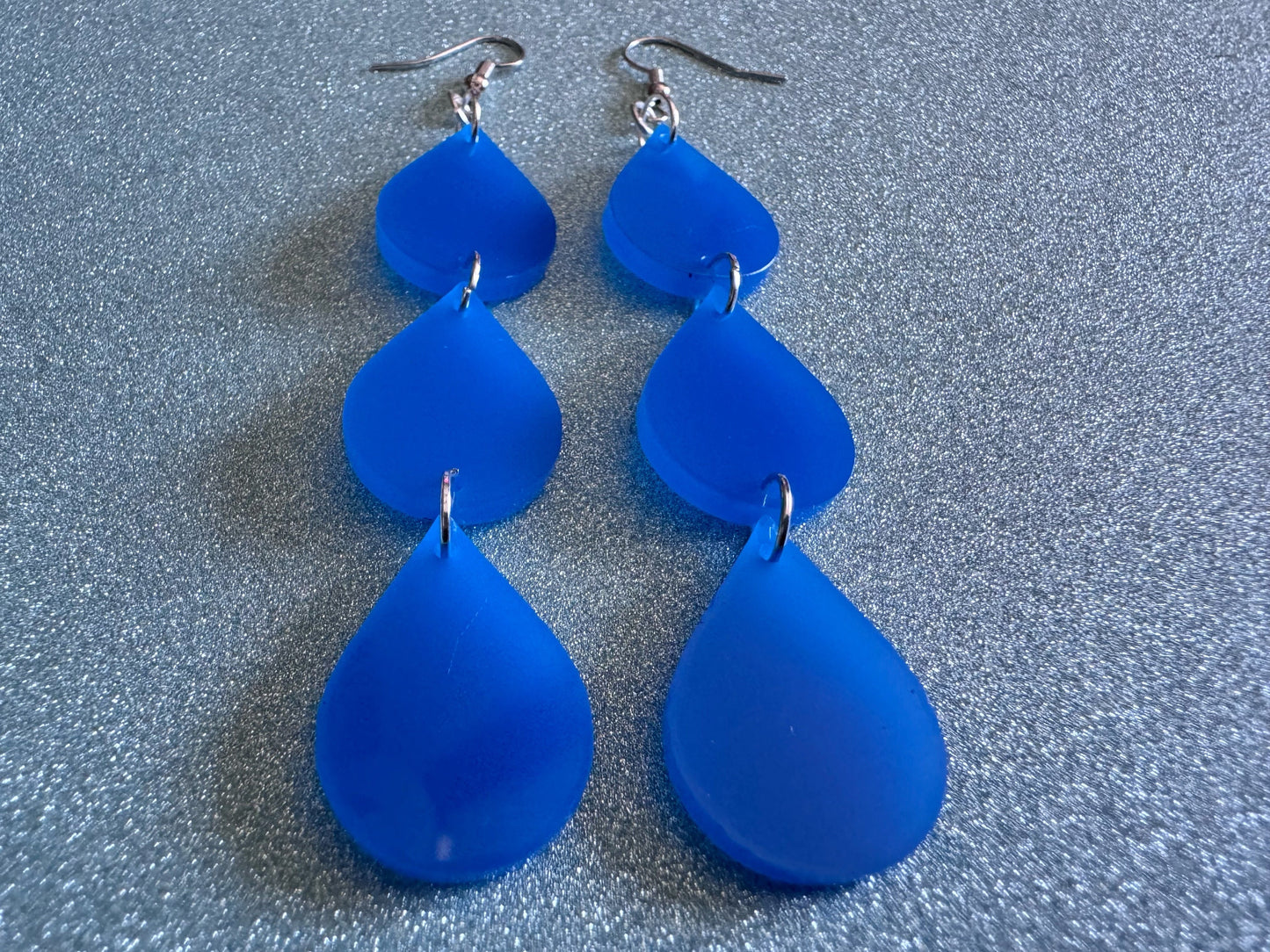 Rain Earrings: Laser Cut Acrylic Raindrops, Rain Drops, Drop, Tear, Stormy Weather, Raining, Rain Storm, Cold, Best Gifts for Her/Him/Them