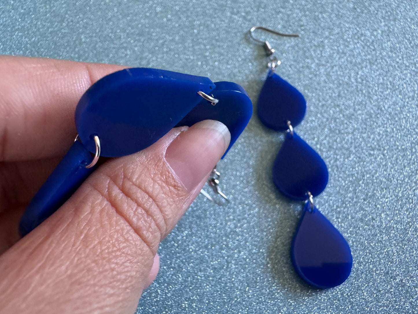 Rain Earrings: Laser Cut Acrylic Raindrops, Rain Drops, Drop, Tear, Stormy Weather, Raining, Rain Storm, Cold, Best Gifts for Her/Him/Them