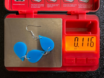 Rain Earrings: Laser Cut Acrylic Raindrops, Rain Drops, Drop, Tear, Stormy Weather, Raining, Rain Storm, Cold, Best Gifts for Her/Him/Them