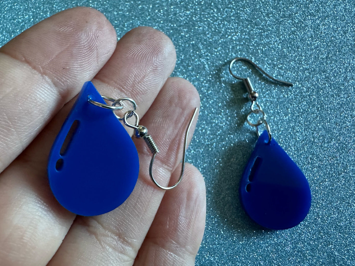 Rain Earrings: Laser Cut Acrylic Raindrops, Rain Drops, Drop, Tear, Stormy Weather, Raining, Rain Storm, Cold, Best Gifts for Her/Him/Them