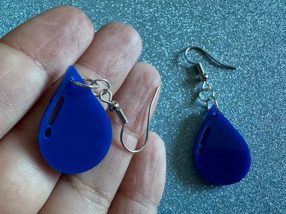 Rain Earrings: Laser Cut Acrylic Raindrops, Rain Drops, Drop, Tear, Stormy Weather, Raining, Rain Storm, Cold, Best Gifts for Her/Him/Them