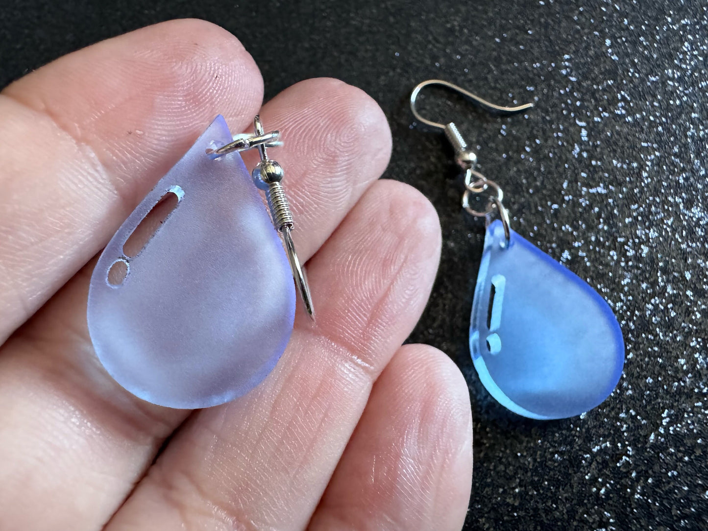 Rain Earrings: Laser Cut Acrylic Raindrops, Rain Drops, Drop, Tear, Stormy Weather, Raining, Rain Storm, Cold, Best Gifts for Her/Him/Them