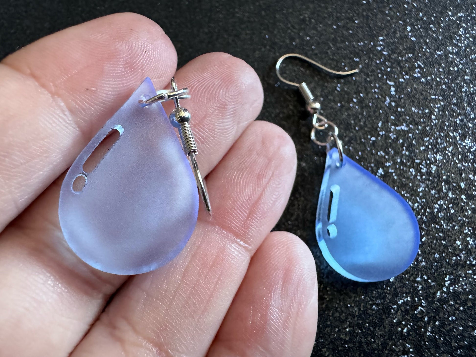 Rain Earrings: Laser Cut Acrylic Raindrops, Rain Drops, Drop, Tear, Stormy Weather, Raining, Rain Storm, Cold, Best Gifts for Her/Him/Them