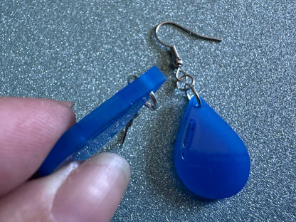 Rain Earrings: Laser Cut Acrylic Raindrops, Rain Drops, Drop, Tear, Stormy Weather, Raining, Rain Storm, Cold, Best Gifts for Her/Him/Them