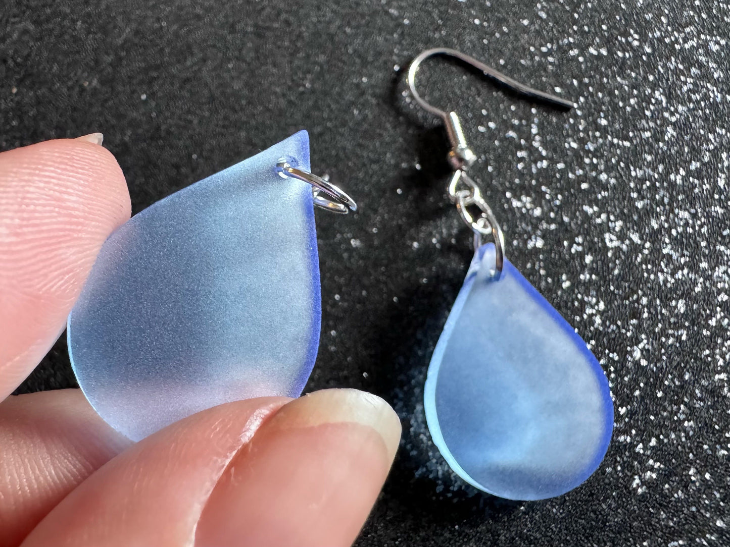 Rain Earrings: Laser Cut Acrylic Raindrops, Rain Drops, Drop, Tear, Stormy Weather, Raining, Rain Storm, Cold, Best Gifts for Her/Him/Them