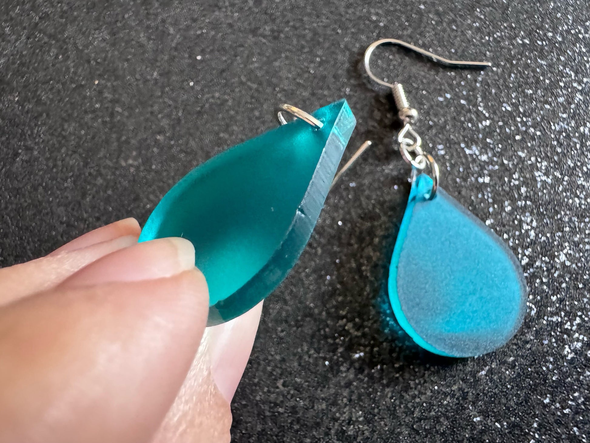 Rain Earrings: Laser Cut Acrylic Raindrops, Rain Drops, Drop, Tear, Stormy Weather, Raining, Rain Storm, Cold, Best Gifts for Her/Him/Them