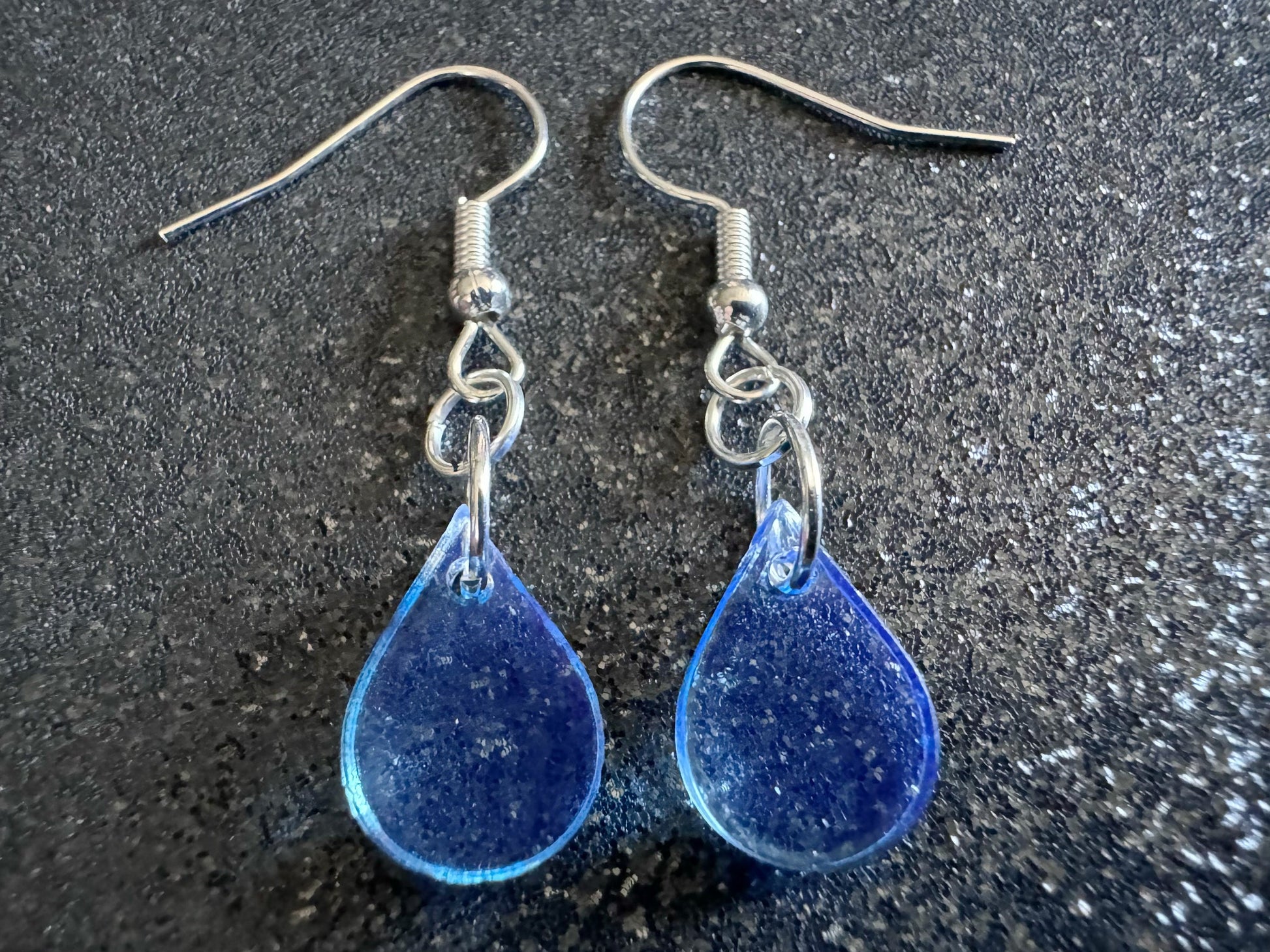 Rain Earrings: Laser Cut Acrylic Raindrops, Rain Drops, Drop, Tear, Stormy Weather, Raining, Rain Storm, Cold, Best Gifts for Her/Him/Them