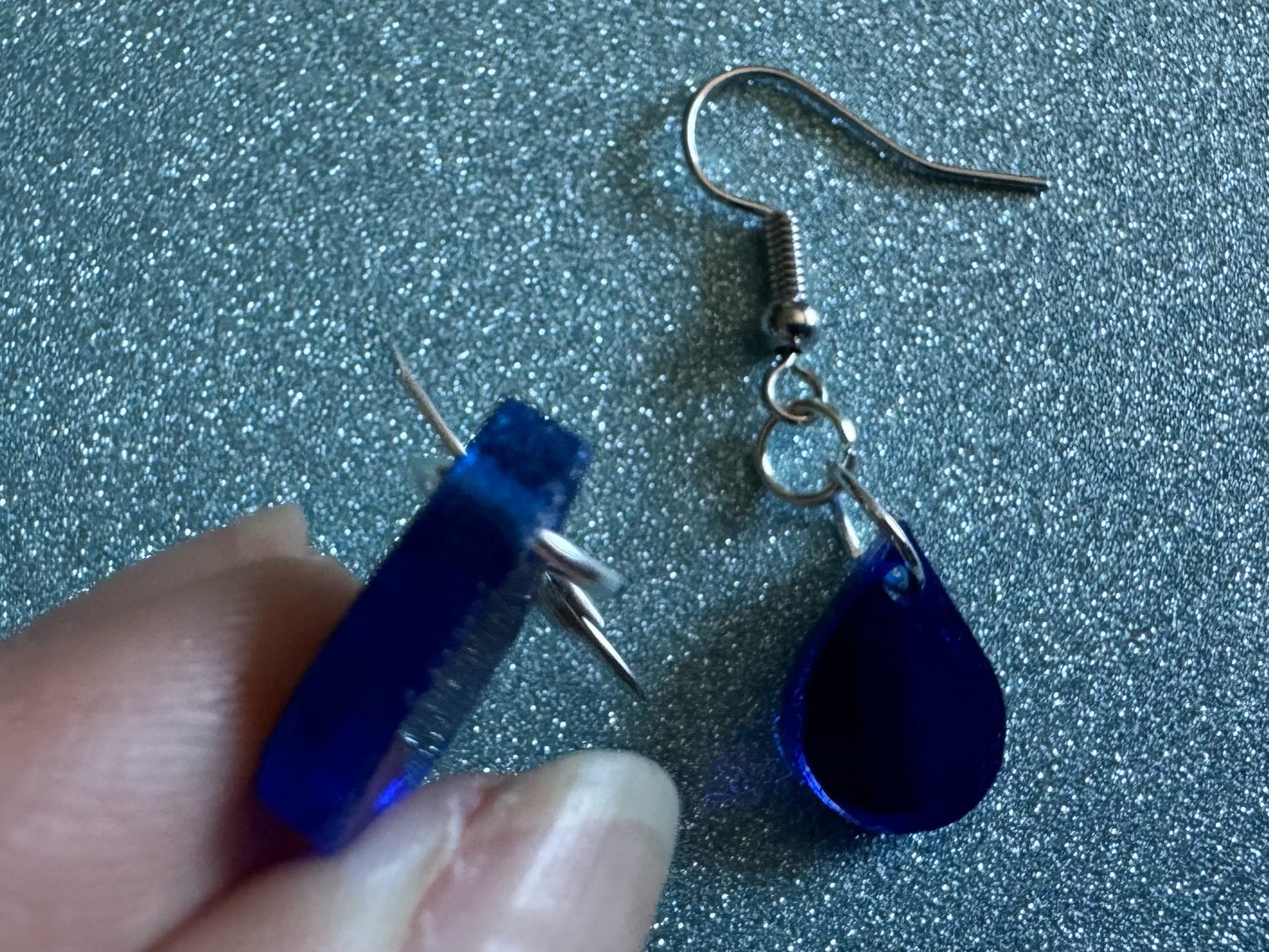 Rain Earrings: Laser Cut Acrylic Raindrops, Rain Drops, Drop, Tear, Stormy Weather, Raining, Rain Storm, Cold, Best Gifts for Her/Him/Them