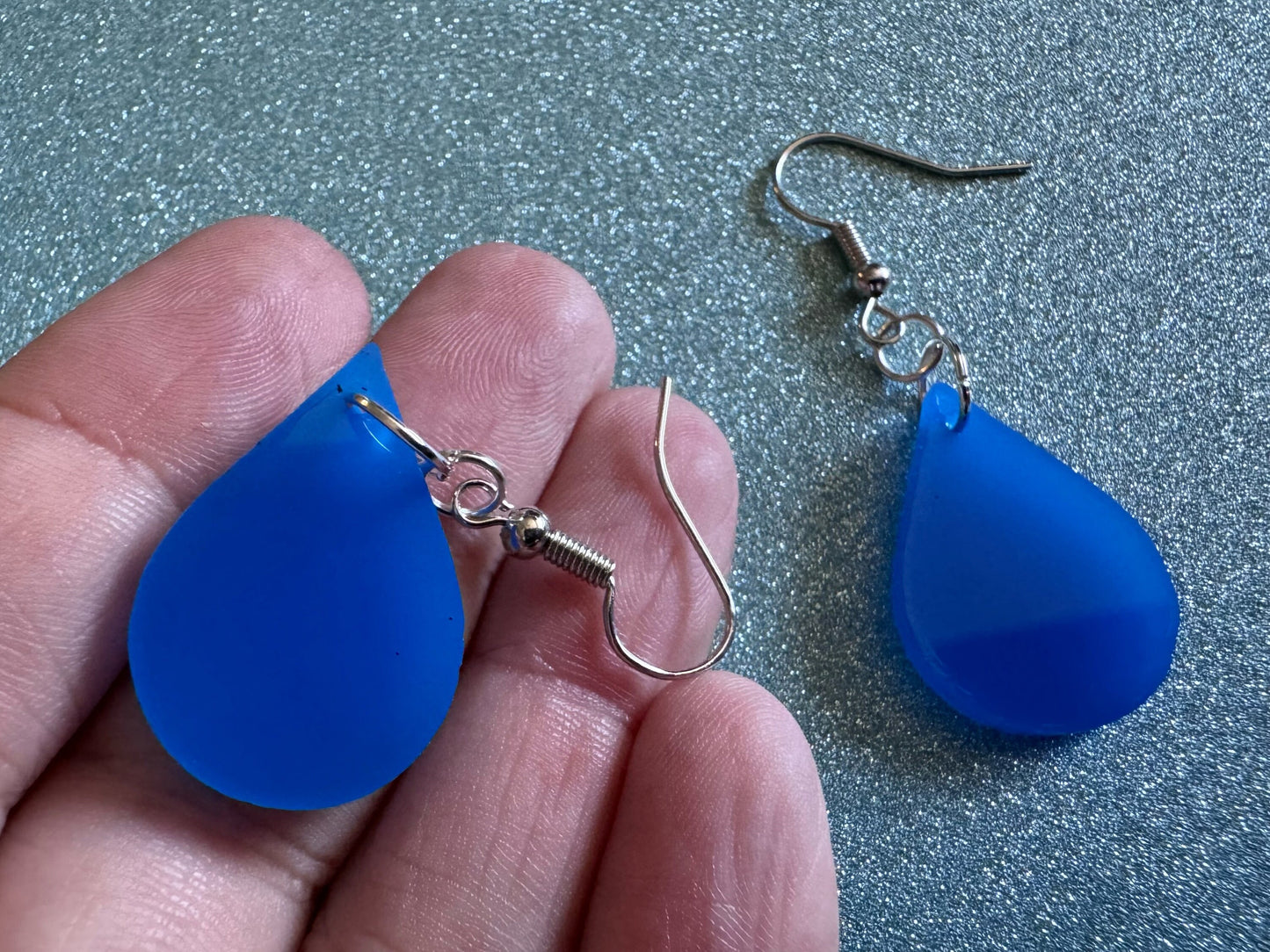 Rain Earrings: Laser Cut Acrylic Raindrops, Rain Drops, Drop, Tear, Stormy Weather, Raining, Rain Storm, Cold, Best Gifts for Her/Him/Them