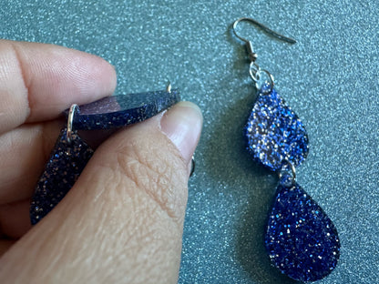 Rain Earrings: Laser Cut Acrylic Raindrops, Rain Drops, Drop, Tear, Stormy Weather, Raining, Rain Storm, Cold, Best Gifts for Her/Him/Them