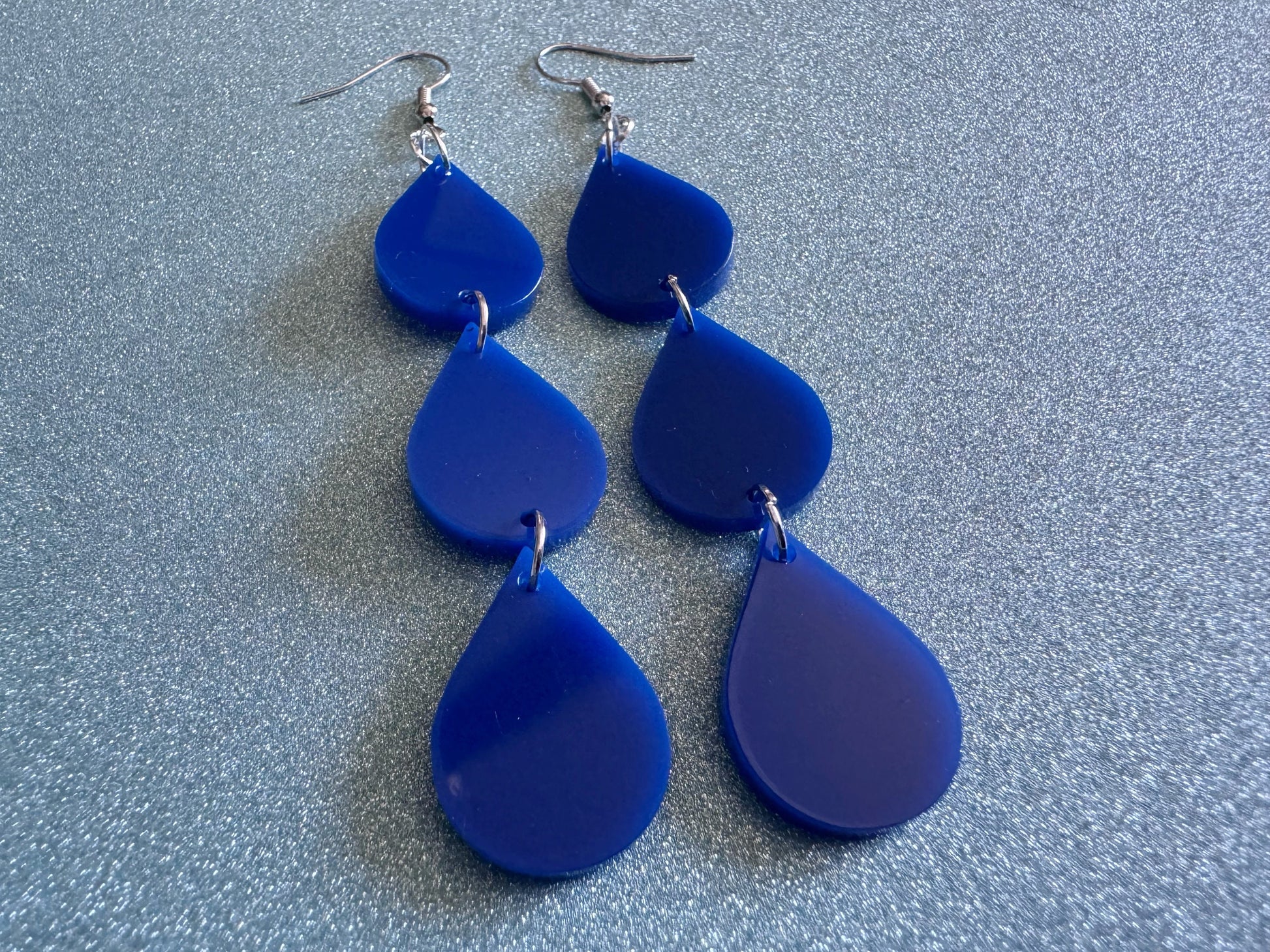 Rain Earrings: Laser Cut Acrylic Raindrops, Rain Drops, Drop, Tear, Stormy Weather, Raining, Rain Storm, Cold, Best Gifts for Her/Him/Them
