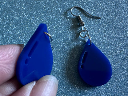 Rain Earrings: Laser Cut Acrylic Raindrops, Rain Drops, Drop, Tear, Stormy Weather, Raining, Rain Storm, Cold, Best Gifts for Her/Him/Them