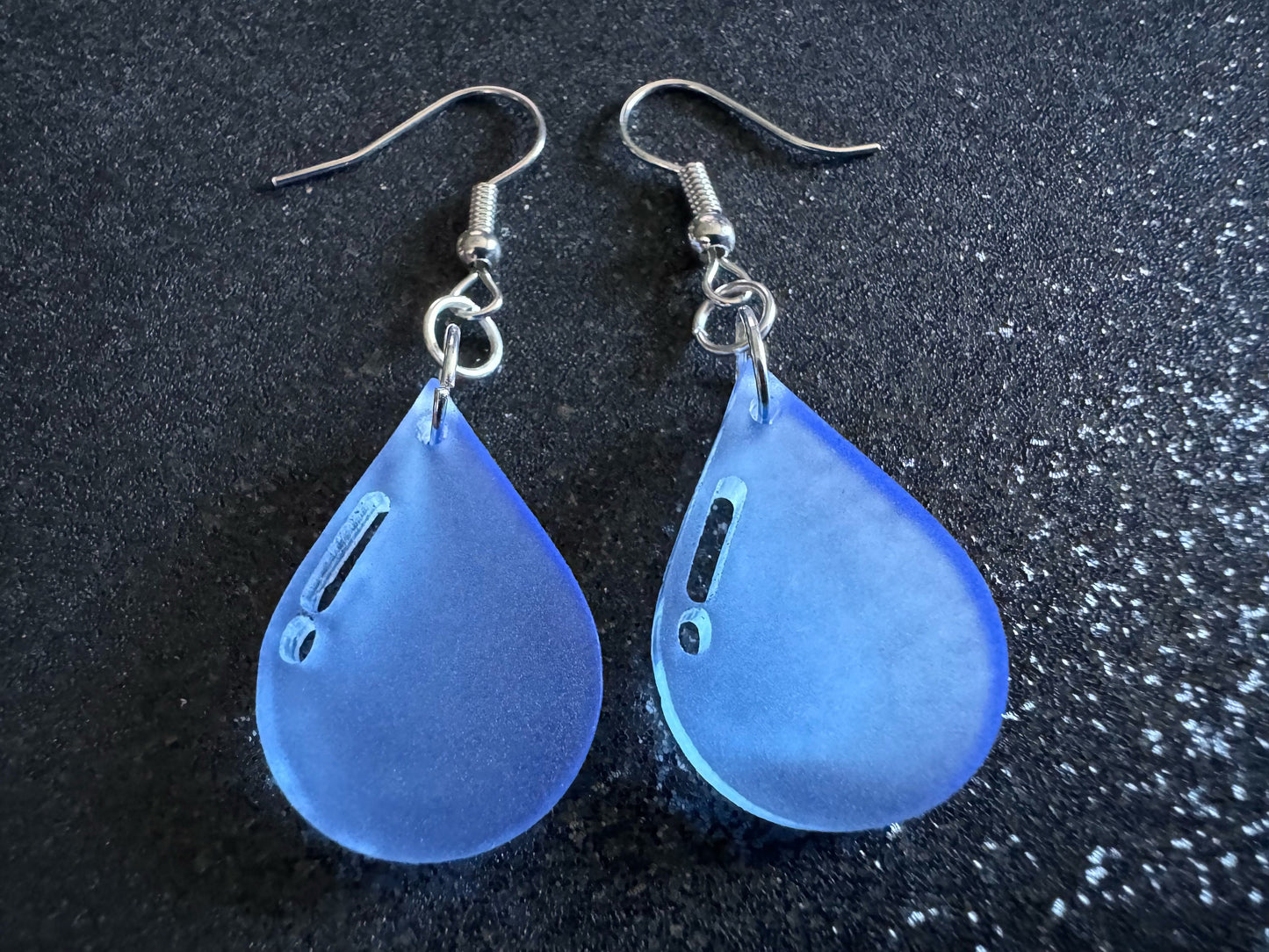Rain Earrings: Laser Cut Acrylic Raindrops, Rain Drops, Drop, Tear, Stormy Weather, Raining, Rain Storm, Cold, Best Gifts for Her/Him/Them