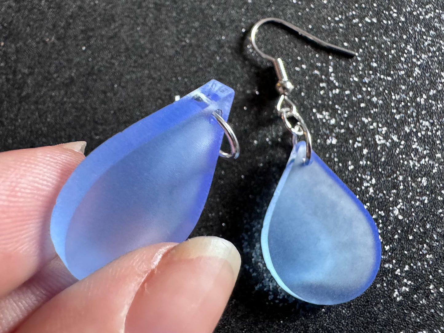 Rain Earrings: Laser Cut Acrylic Raindrops, Rain Drops, Drop, Tear, Stormy Weather, Raining, Rain Storm, Cold, Best Gifts for Her/Him/Them