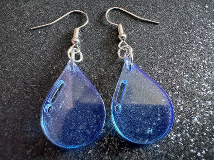 Rain Earrings: Laser Cut Acrylic Raindrops, Rain Drops, Drop, Tear, Stormy Weather, Raining, Rain Storm, Cold, Best Gifts for Her/Him/Them