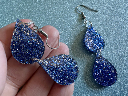 Rain Earrings: Laser Cut Acrylic Raindrops, Rain Drops, Drop, Tear, Stormy Weather, Raining, Rain Storm, Cold, Best Gifts for Her/Him/Them