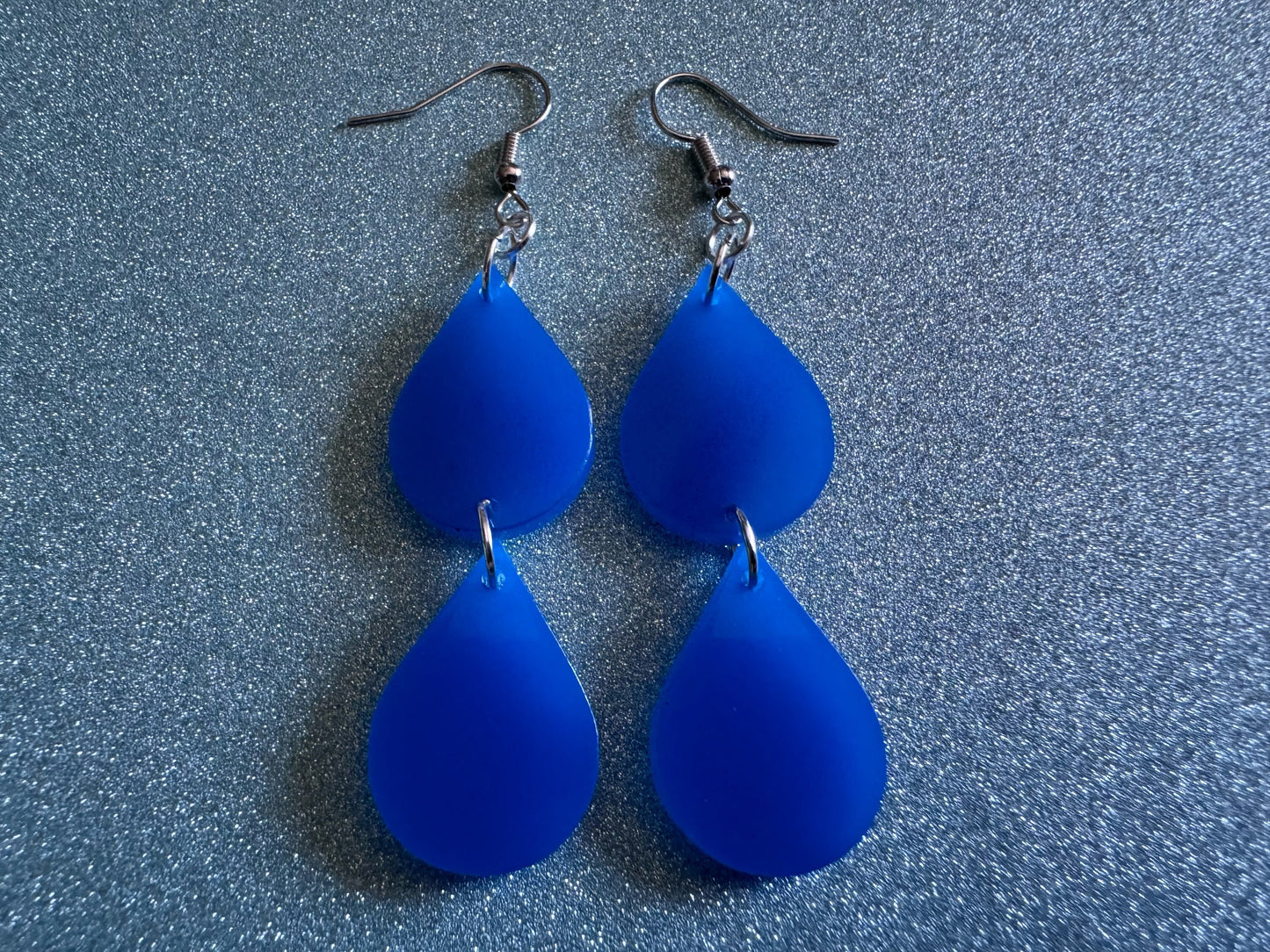 Rain Earrings: Laser Cut Acrylic Raindrops, Rain Drops, Drop, Tear, Stormy Weather, Raining, Rain Storm, Cold, Best Gifts for Her/Him/Them