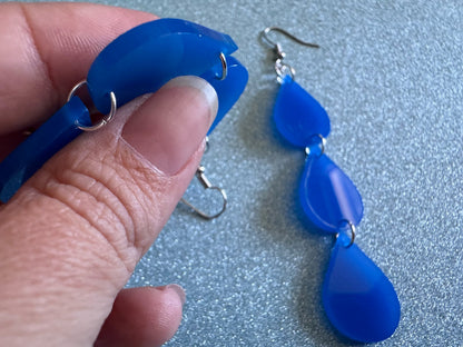 Rain Earrings: Laser Cut Acrylic Raindrops, Rain Drops, Drop, Tear, Stormy Weather, Raining, Rain Storm, Cold, Best Gifts for Her/Him/Them