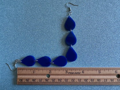 Rain Earrings: Laser Cut Acrylic Raindrops, Rain Drops, Drop, Tear, Stormy Weather, Raining, Rain Storm, Cold, Best Gifts for Her/Him/Them