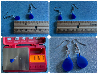 Rain Earrings: Laser Cut Acrylic Raindrops, Rain Drops, Drop, Tear, Stormy Weather, Raining, Rain Storm, Cold, Best Gifts for Her/Him/Them
